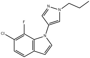 6-Хлор-7-фтор-1-(1-пропил-1H-пиразол-4-ил)-1H-индол Номер CAS : 1782070-67-0